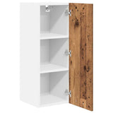 Hanging Cabinet 2 pcs Old Wood and White 30 x 31 x 80 cm 884255