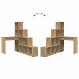 Corner Desk with Shelf Artisan Oak 101.5 x 149.5 x 149.5 cm 3337248