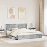 Storage Bed Concrete Grey 180 x 200 cm Engineered Wood 3410773