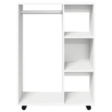 808513 Wardrobe White 80x40x110 cm Engineered Wood