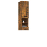 Bathroom Cabinet Smoked Oak 32x34x188.5 cm Engineered Wood 817069
