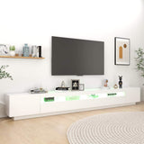 TV Cabinet with LED Lights White 300x35x40 cm 3081924