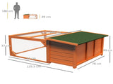 Rabbit Hutch Outdoor Guinea Pig Hutch Run Small Animal Off-ground Duck House Hideaway Backyard T3398P350058