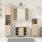 4 Piece Bathroom Furniture set Sonoma Oak Engineered Wood 3324970