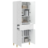 Cabinet Set 2 pcs High Gloss White Engineered Wood 3416749