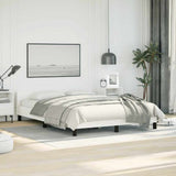 Bed Frame without Mattress White Queen Faux Leather 347532