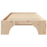 Bed Frame Natural 90 x 200 cm Solid Pine Wood 872962