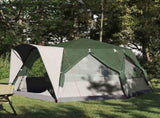 Cabin Tent 5-Person Green and White 333 x 317 x 194 cm 42004029