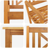 Garden Dining Set 5 pcs Brown Solid Acacia Wood 3375652