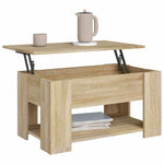 Coffee Table Sonoma Oak 79x49x41 cm Engineered Wood 809713