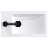 Bathroom Wash Basin Matte Black 45.5 x 25.5 x 13 cm Metal 890225