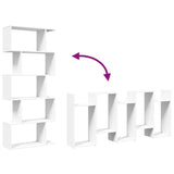 Room Divider Bookcase 5-Tier White 70x24x161 cm Engineered Wood 858093