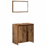 ZNTS 3 Piece Bathroom Furniture Set Old Wood Engineered Wood 3328565