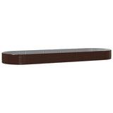 Garden Raised Bed Galvanised Steel 450x140x36 cm Brown 319040