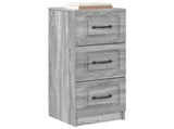 Drawer Cabinet Grey Sonoma 33 x 34.5 x 87 cm Engineered Wood 895771