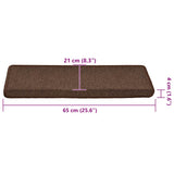 Stair Mats 30 pcs 65x21x4 cm Coffee Brown Rectangular Edge 3365769