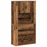 Highboard with Drawer Old wood 80 x 33 x 150 cm Engineered wood 3334343