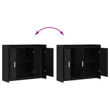 Sideboard Black Oak 98.5 x 33 x 80 cm Engineered Wood 8011124