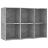 Book Cabinet Concrete grey Engineered wood 66x30x98 cm 800346