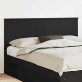 Headboard with Headboard Black Oak 160 cm Engineered wood 887737