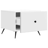 Coffee Table with Drawer White 49 x 50 x 40 cm Engineered Wood 895655