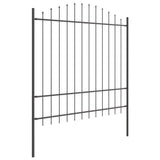 Garden Fence Grey 1020 x 175 cm Powder-Coated Steel 3360122