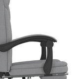 Reclining Office Chair Light Grey Fabric 349809