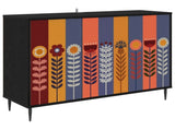Sideboard ESSEN Black Oak 102 x 33 x 76 cm Engineered Wood 8006982
