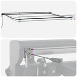 Retractable Awning Yellow and Grey 450 x 300 cm 3330954