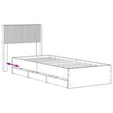 Bed Frame with Storage and Headboard Artisan Oak 90 x 200 cm 3445817