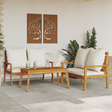 3 Piece Garden Lounge Set with Cushions Solid Wood Acacia 3211798