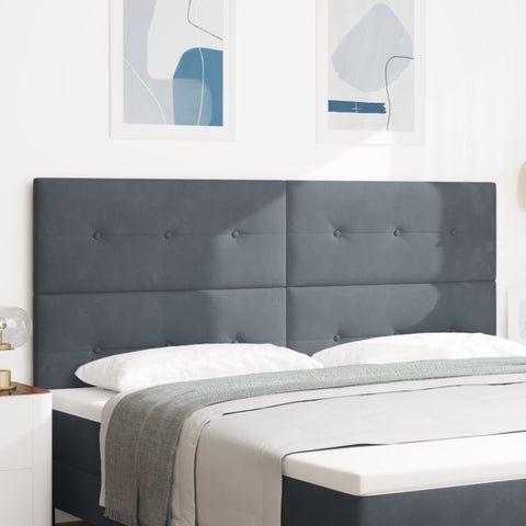 ZNTS LED Headboard Dark Grey 100 cm Velvet 3338470