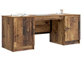 Desk with Shelf Old Wood 142.5 x 50 x 75 cm Engineered Wood 3414646