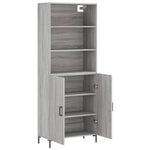 Highboard Grey Sonoma 69.5x34x180 cm Engineered Wood 3189259