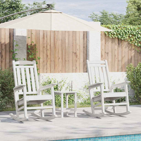 Garden Rocking Chair 2 pcs White 70 x 92 x 108cm Plastic 3335810