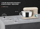 1300W Kitchen Stand Mixer, with Accessories - Beige T3398P378843