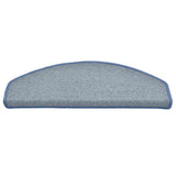 Stair Mats 30 pcs 65x24x4 cm Light Grey and Blue Half Round Large 3365764