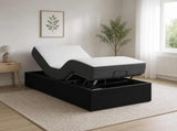 Electric Adjustable Bed Frame Black 200 x 100 x 33.5 cm Steel 42037318