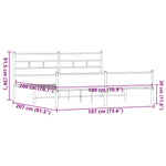ZNTS Metal Bed Frame without Mattress Brown Oak 180x200 cm Super King 3308517