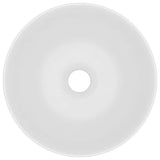 146976 Bathroom Sink Ceramic Matt White Round