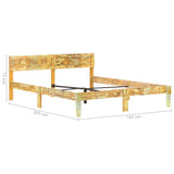 Bed Frame without Mattress Solid Reclaimed Wood 180x200cm 288438