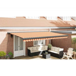 Retractable Awning Yellow and White 5x3 m Fabric and Aluminium 3154560