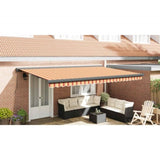 Retractable Awning Yellow and White 5x3 m Fabric and Aluminium 3154560