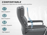 Executive Office Chair, Linen Fabric Computer Desk Chair with Double-Layer Back Cushion, Tilt T3398P377424