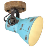 Wall Lamp 25 W Distressed Blue 11.5x11.5x25 cm E27 371825