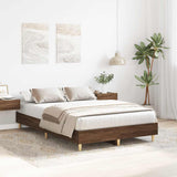 Bed Frame No Mattress Brown Oak 120x200 cm Engineered Wood 861036