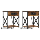 Bedside Cabinet 2 pcs Smoked Oak 41 x 31 x 51 cm 859510