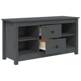TV Cabinet Grey 103x36.5x52 cm Solid Wood Pine 814571