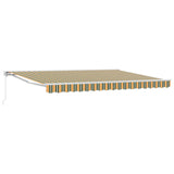 Manual Retractable Awning Green and Yellow 5 x 3 m 3420342