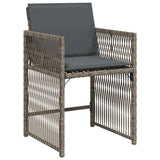 Garden Dining Set 5 pcs Grey Poly Rattan 3380777